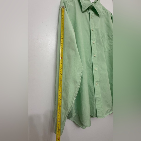 Tommy Hilfiger Golf Men XL Green Button Down Shirt Long Sleeve Cotton - Picture 5 of 9